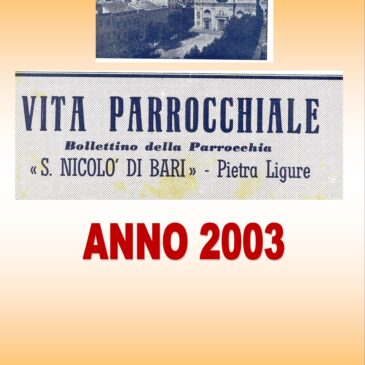 BOLLETTINO PARROCCHIALE 2003