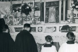 Vecchio altar maggiore (del marmorino Casabona) (missione parrocchiale del 1961)